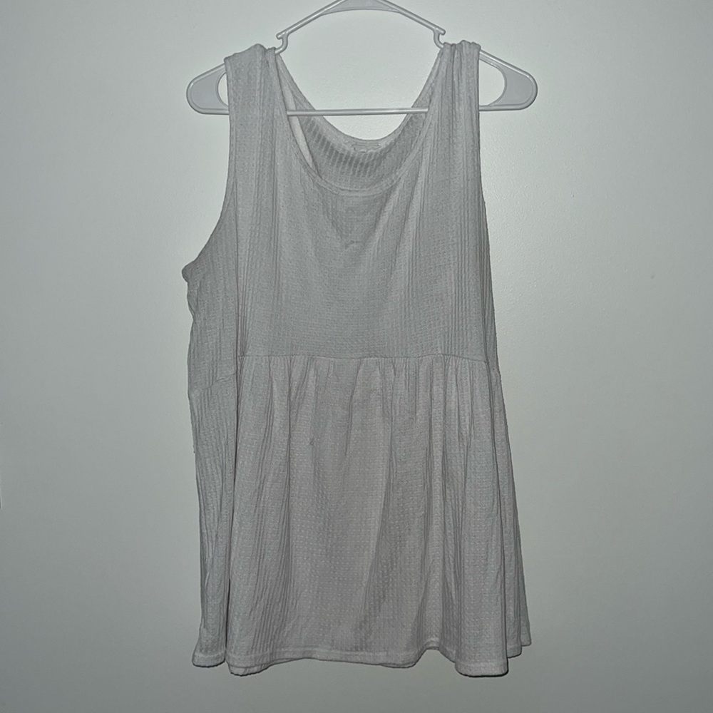 Chic Soul gently used waffle, peplum tank top